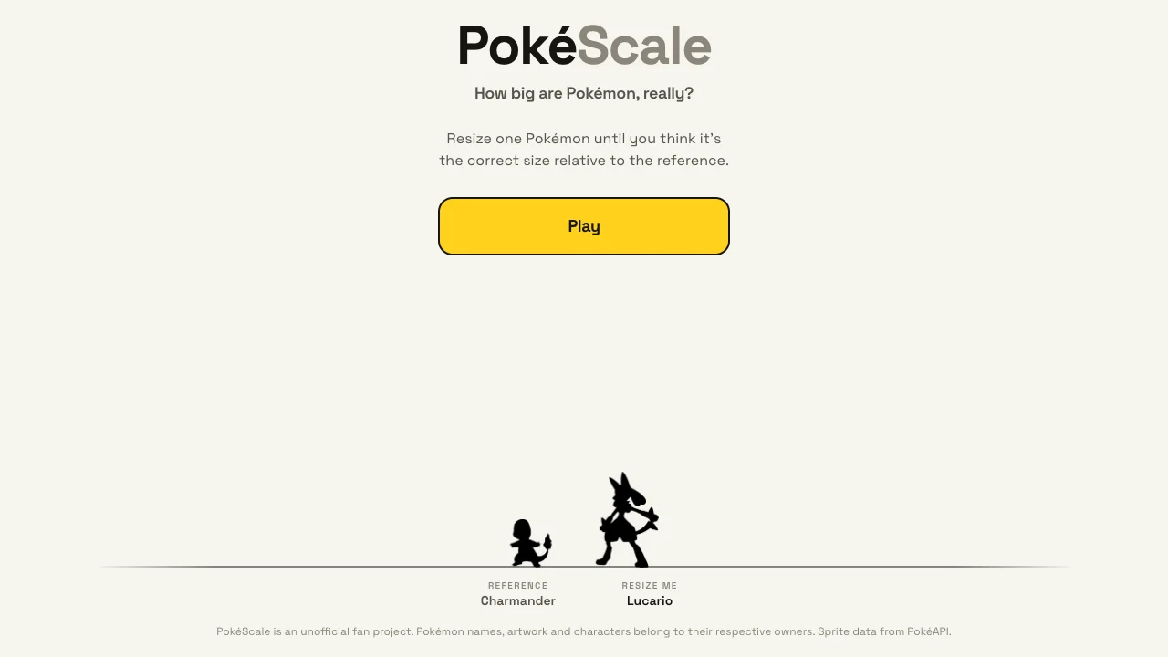PokéScale scale-guessing game